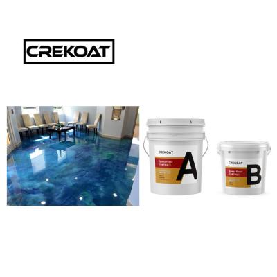 China 100% Solids High Build Metallic Epoxy Coating 3mm Antimicrobial for sale