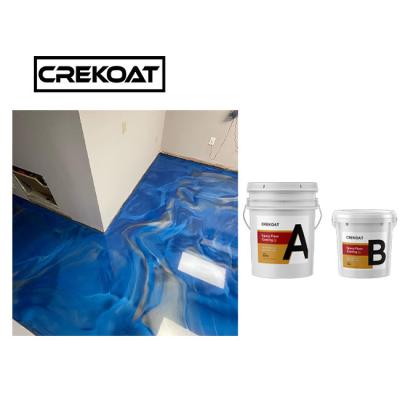China Clear Pure Epoxy Resin Metallic Floor Paint Heat Resistant for sale