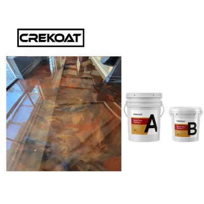 China Metallic Epoxy Resin Floor Coating Solvent Less Fast Curing for sale