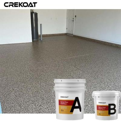 China Clear Epoxy Resin Floor Coating Flakes Polyurethane Polyaspartic For Concrete Floors for sale