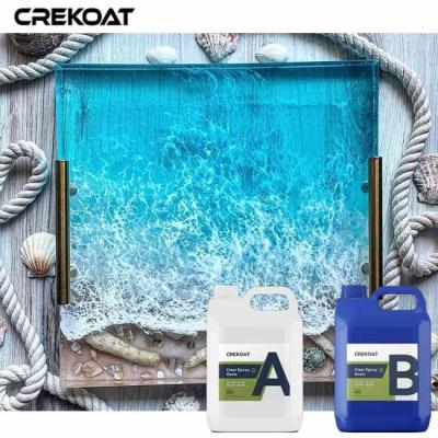 China Crystal Clear Deep Pour Epoxy Resin 2:1 Resin Crafts With Vibrant Colors Bubble Free for sale