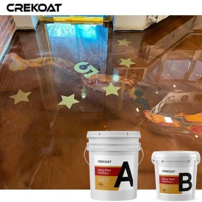 China Industrial Concrete Metallic Epoxy Floor Coating With Resin And Pigments for sale