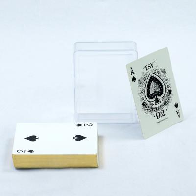 China Custom Printed Playing Cards Original Wholesale Glitter Gold Edge Playing Card With Box Classic Casino Game Cards for sale