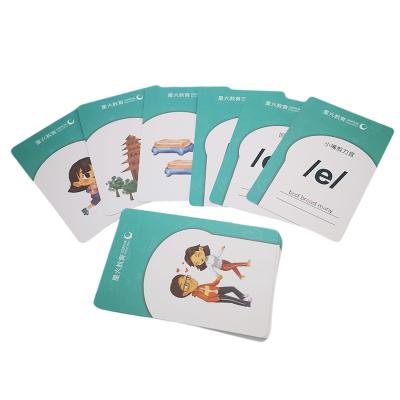 China tarjetas flash de memoria 280gsm, 4C que imprime las tarjetas educativas para los bebés en venta
