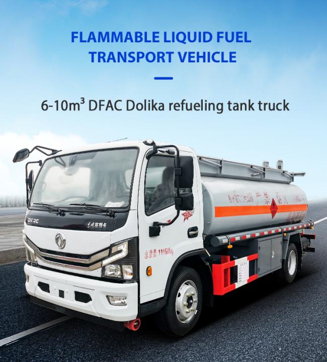 Dongfeng fuel tanker truck side view
