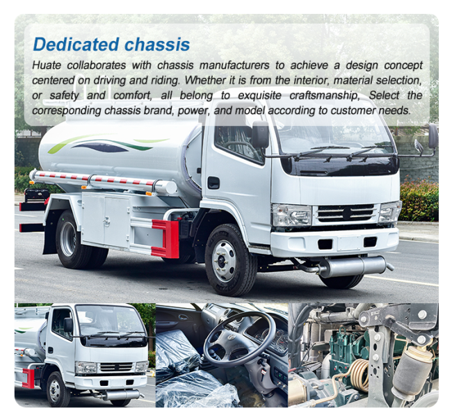 Fuel tank truck operational view