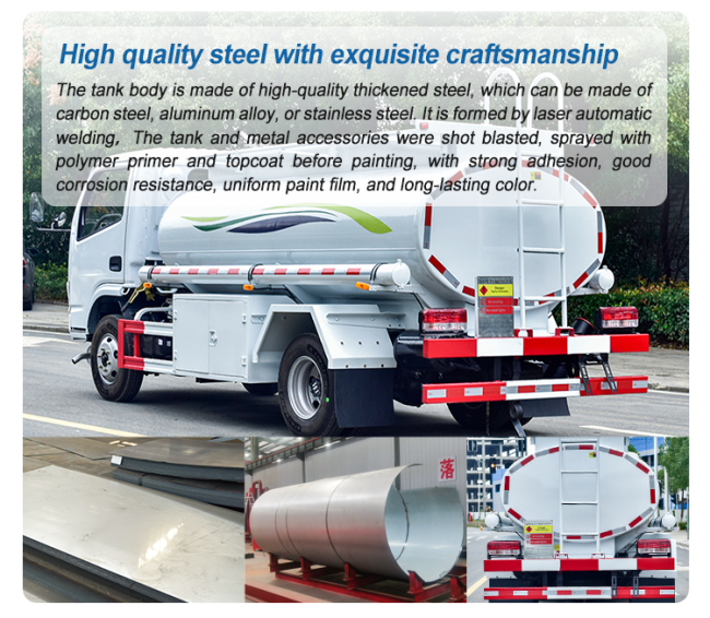 Fuel tanker truck specifications plate