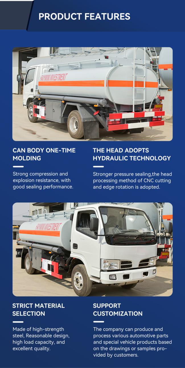Dongfeng fuel tank truck side view