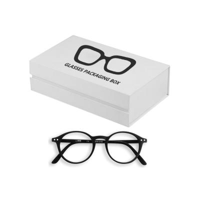 China Color blanco de empaquetado de la caja de las gafas de encargo del color para los vidrios de envío en venta
