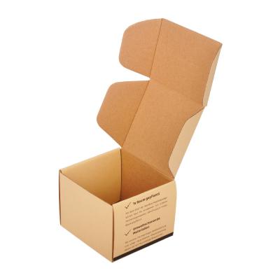 China Foldable Kraft Paper Corrugated Box Packaging Craft Gift Embossing Logo for sale