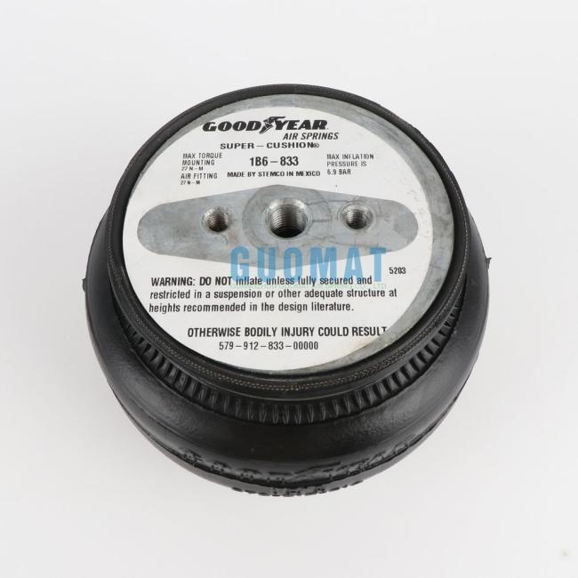 Goodyear 1b6-833 Air Spring Single Convoluted Air Spring 579912833 with Aluminum Plate