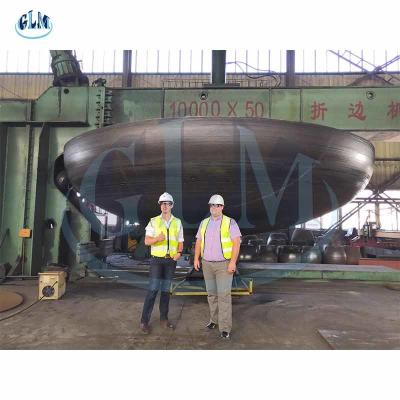 China el recipiente del reactor de 2m m 200m m ASME sirvió a ms Dish End Ellipsoidal de los extremos formada en venta