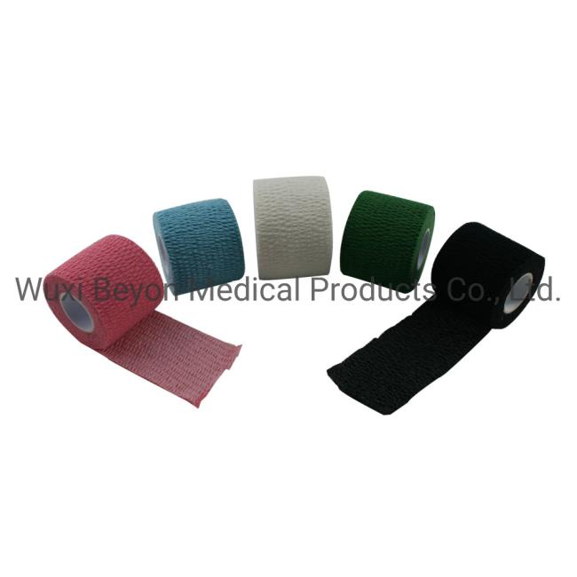 Hand Finger Protection Wrap Elastic Adhesive Cotton Printing OEM Bandage Tape