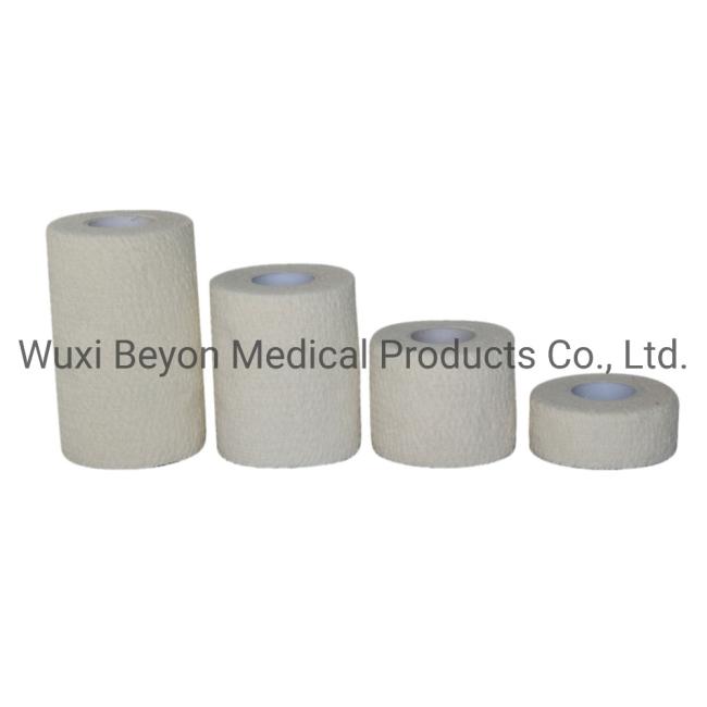 White Color Cotton Self-Adhesive Flexible Wrap Cohesive Bandage