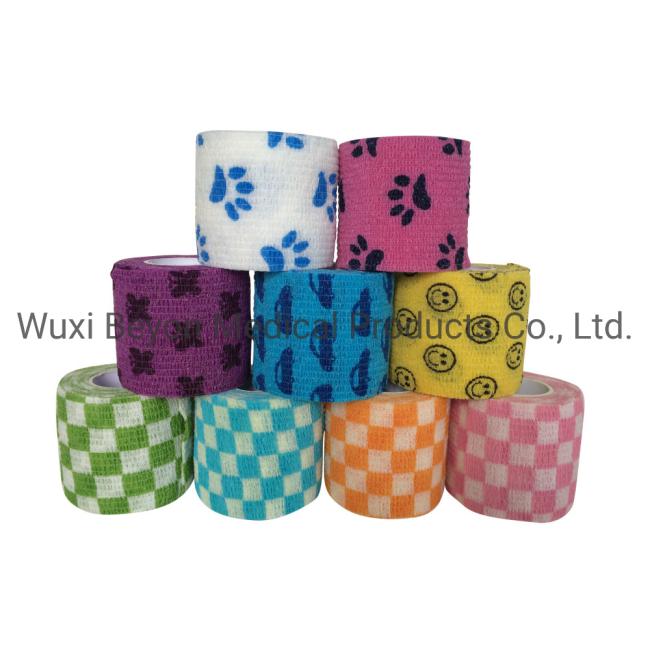 Printed Customized Aninal Vet Co-Flex Wrap Cohesive Self-Adhesive Bandage
