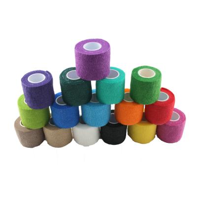 China Self Adhesive Cohesive Wrap Bandage Tape Flexible Self Adherent Wrap Tape for sale