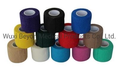 China Bare Medical Non Woven Cohesive Bandage Self Adhesive Wrap Elastic OEM Multi Color for sale