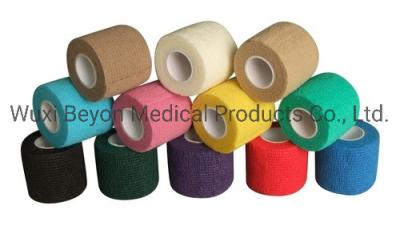 China Coloured Non Woven Cohesive Bandage Bitter Animal Equine Vet Cats Dogs Co-Flex for sale