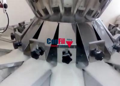 China Multihead que pesa o armazenamento central do tanque de Sugar Pouch Packing Machine With à venda