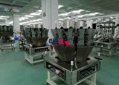 China 700kg Automatic Multihead Weigher 14 Head Weigher Single Layer Screw 3 Liter for sale