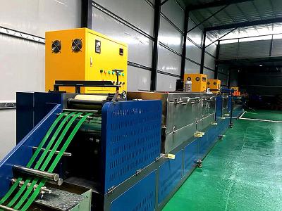Chine Machine de fabrication de bandes de PET à double vis pour l'industrie du four à briques Machine de fabrication de bandes de PET à haute résistance pour l'acier Ind à vendre