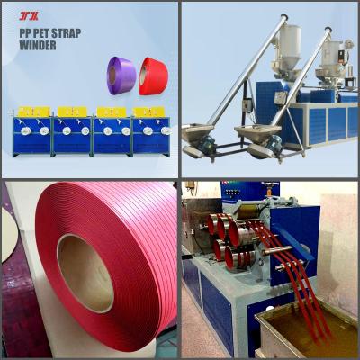 China Brick Block Packing PET Strap Winder Extrusion Machine 280m/Min for sale