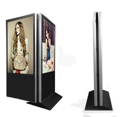 China 4G Network 43'' AD Kiosk Floor Standing LCD Advertising Display 1920x1080 / 3840x2160 for sale
