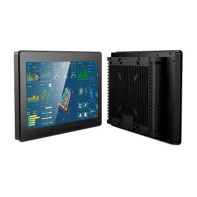 China 27 Inch Fanless Industrial Panel Embedded Touch Screen PC 12V/24V DC Input for sale