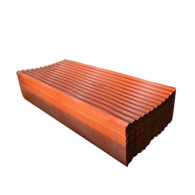 Chine La toiture ondulée en métal orange de la feuille Z40 de GI couvre la toiture ondulée de 6m à vendre