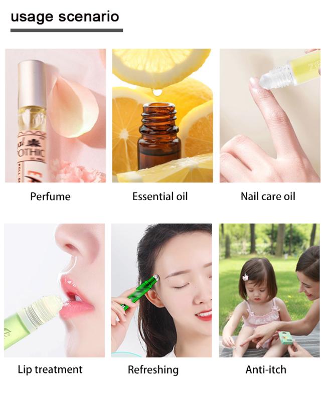 Round Shape Clear Thick Bottom No Leakage Perfume Essential Oil Roller Ball Bottles 10ml