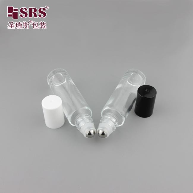 BLPM-15ml No Leakage Empty Clear Glass Bottle With Metal Roller Ball For Perfume Oil