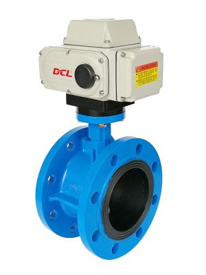 China Al Alloy DC24V Electric Flanged Butterfly Valve with CSA / CE / UL for sale
