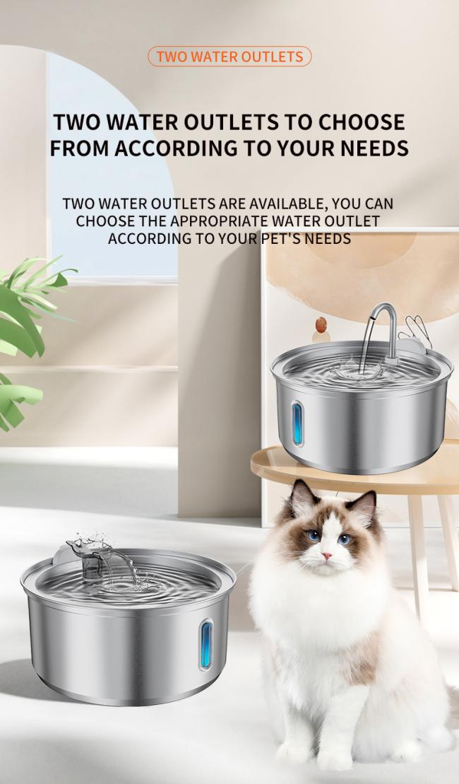 Water dispenser operation demonstration with pets