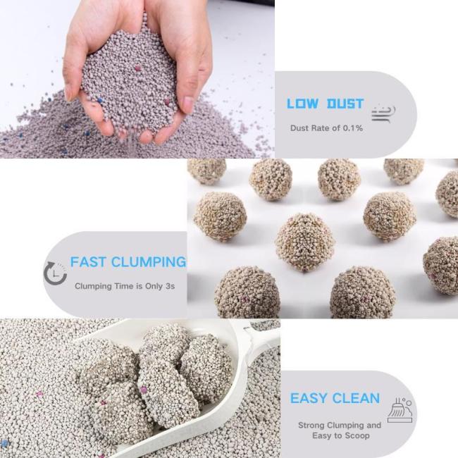 Cat Litter Sand OEM Factory Natural Ecological Dust-Free Bentonite Cat Litter Premium Arena Para Gatos 0