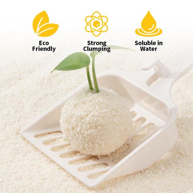Natural Unscented 100% Plant-Based Clumping Eco-Friendly Highly Absorbent Odor Control Biodegradable Cassava Cat Litter 0