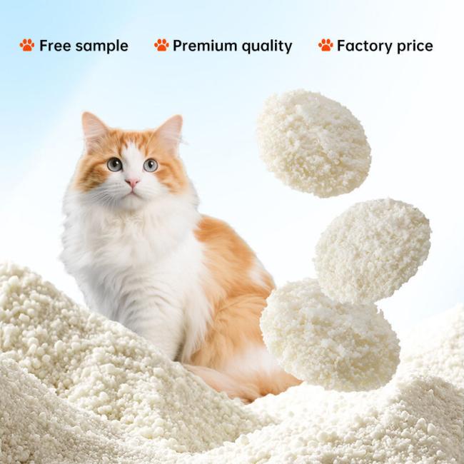 Natural Unscented 100% Plant-Based Clumping Eco-Friendly Highly Absorbent Odor Control Biodegradable Cassava Cat Litter 0
