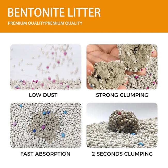 Cat Litter Sand OEM Factory Natural Ecological Dust-Free Bentonite Cat Litter Premium Arena Para Gatos 0