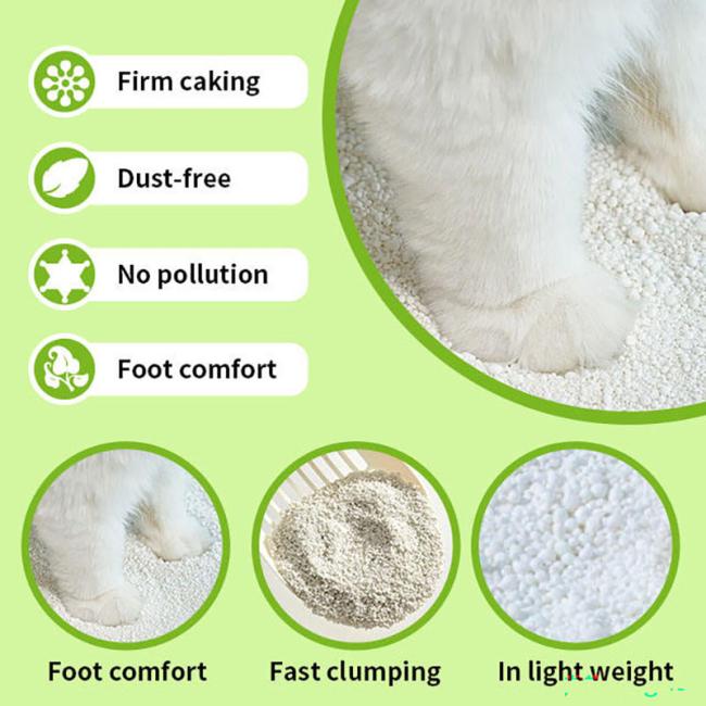 Natural Unscented 100% Plant-Based Clumping Eco-Friendly Highly Absorbent Odor Control Biodegradable Cassava Cat Litter 0