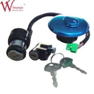 China GN125 2 Keys Petrol Fuel Tank Seat Lock Complete Lock Set Ignition Switch for Suzuki GN125 GN125H 1982-2001 for sale