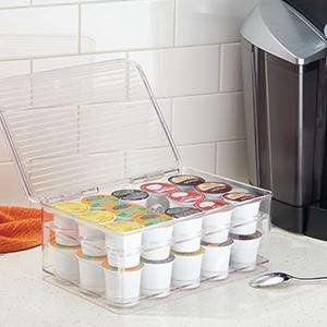 coffee morning routine wakeup bin box lid k-cup donut shop organize