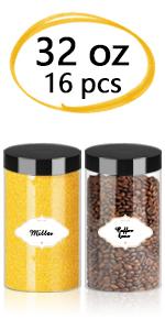 32oz plastic jars with lids