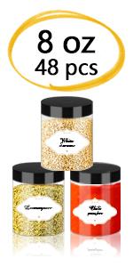 8oz plastic jars with lids