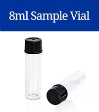 2 dram glass vials with caps