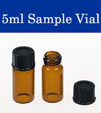 5ml amber glass vial with screw caps