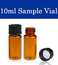 10ml amber glass vial with screw caps