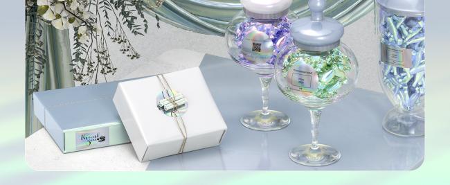MUNBYN Holographic Silver Thermal Sticker Labels