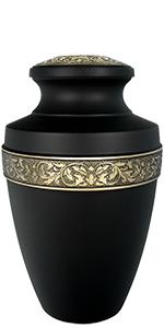 Serenity Black Adult Urn For Human Ashes