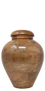 Medium Wooden Urn