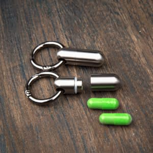 titanium small pill holder pill box pill case pill organizer small