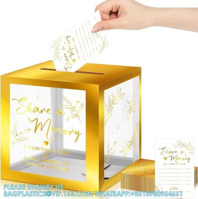 Chine Partagez une carte mémoire pour célébrer la vie Cartes mémoire Boîte avec fenêtre transparente Boîte mémoire pour mariage funéraire à vendre